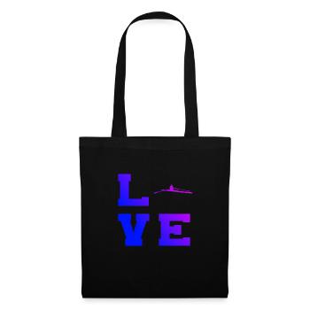 Aviron féminin Rameurs masculins - Sac en tissu - noir - Devant