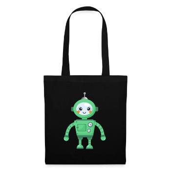 Robot with motif Vector Comics Baby Boys Children - Tote Bag - black - Front