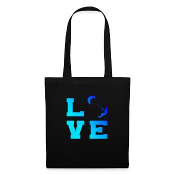 Women's Kiting Kitesurfing Kitesurf Men's Kite - Tote Bag - black - Front