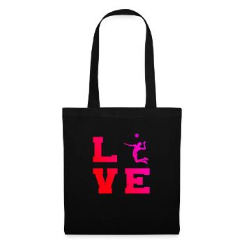 Joueuse de volleyball Beach Volley Volley Femmes - Sac en tissu - noir - Devant