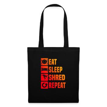 Snowboard Snowboarder Snowboard Femmes Hommes - Sac en tissu - noir - Devant