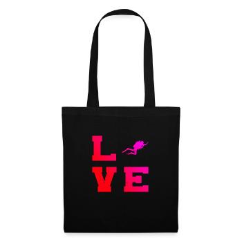 Plongée sous-marine Tauchen Plongée sous-marine Taucher Plongeur - Sac en tissu - noir - Devant