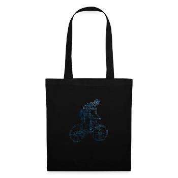 Radfahrer MTB Radfahren Mountainbike Damen - Stoffbeutel - Schwarz - Vorne