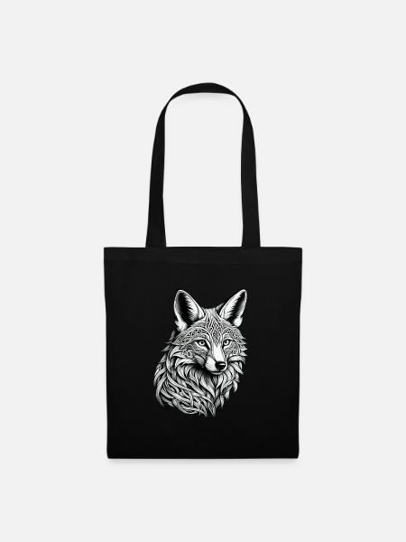 Keltischer Fuchs - Stoffbeutel - Schwarz