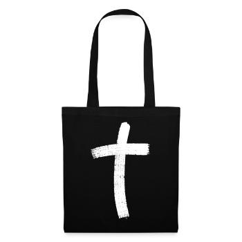 Jésus Croix - Sac en tissu - noir - Devant