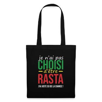 Cadeau pour rasta | rasta chanceux | cadeau drôle - Sac en tissu - noir - Devant