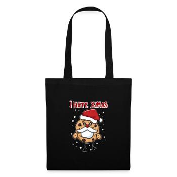 Je déteste Noël en colère Gâteau aux biscuits Noël - Sac en tissu - noir - Devant