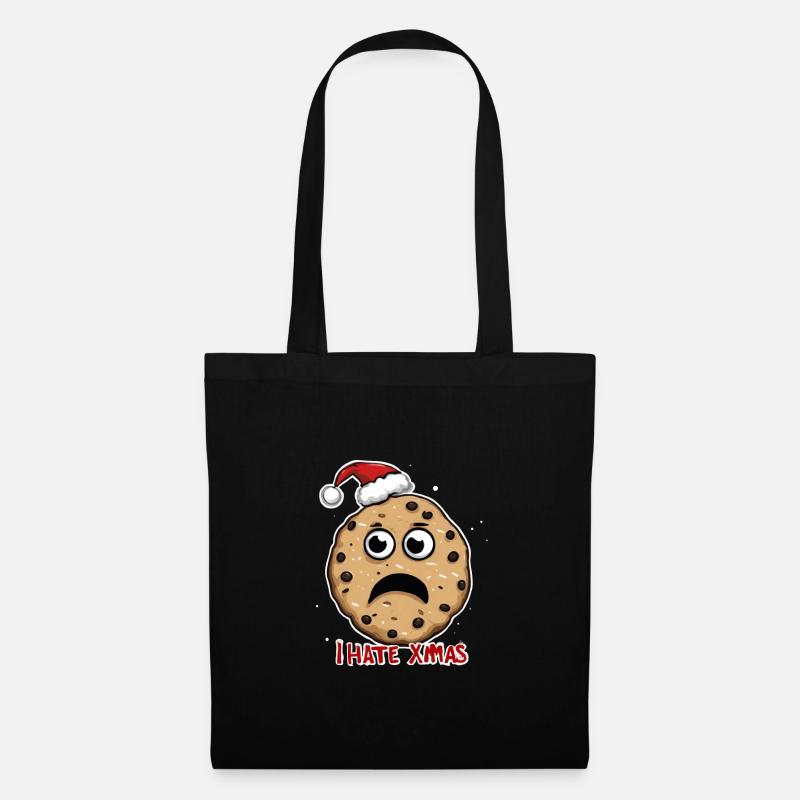 Ich hasse Weihnachten Angry Cookie Cake Weihnachten - Stoffbeutel - Schwarz