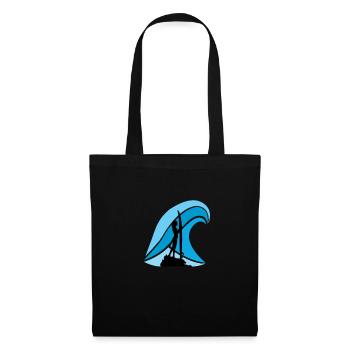 surfeur - Sac en tissu - noir - Devant