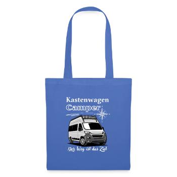 Camper-Kastenwagen Wohnmobil Spruch + Motiv - Stoffbeutel - Hellblau - Vorne