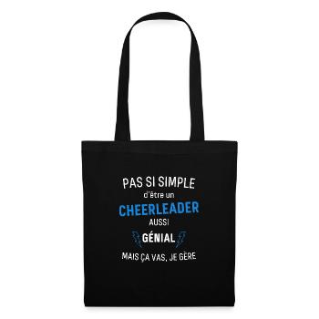 Tolle Cheerleaderin - Stoffbeutel - Schwarz - Vorne