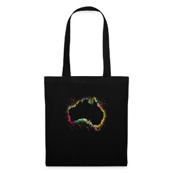 Continent australien - Sac en tissu - noir - Devant