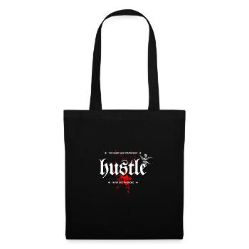 Bouscule-toi dormir comme si tu étais riche Je suis debout comme si j’étais - Sac en tissu - noir - Devant