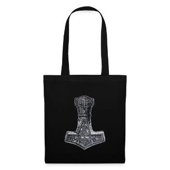 Original Thors Hammer Vikings Symbole celtique - Sac en tissu - noir - Devant