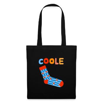 Chaussette cool - design motivant amusant - Sac en tissu - noir - Devant