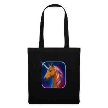 Unicorn Neon Style - Rainbow Colorful Mane - Tote Bag - black - Front