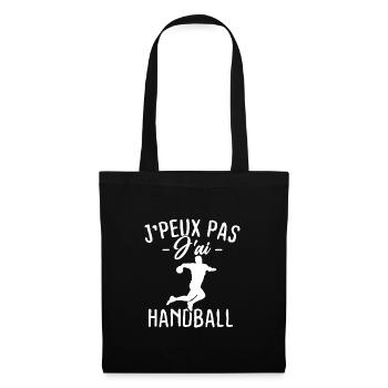 Je peux pas j'ai Handball - Sac en tissu - noir - Devant