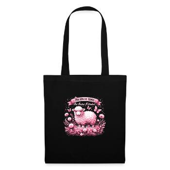 Citation sur les moutons, tee shirt femme mouton - Stoffbeutel - Schwarz - Vorne