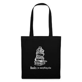 Des livres plus grands que tout le reste - Lire le livre - Sac en tissu - noir - Devant