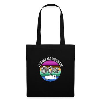 Né dans les années 80 - Sac en tissu - noir - Devant