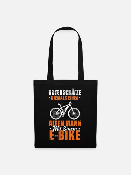 Unterschätze niemals einen alten Mann - Stoffbeutel - Schwarz