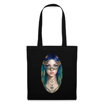 Déesse Bastet, Déesse de la douceur du foyer - Sac en tissu - noir - Devant