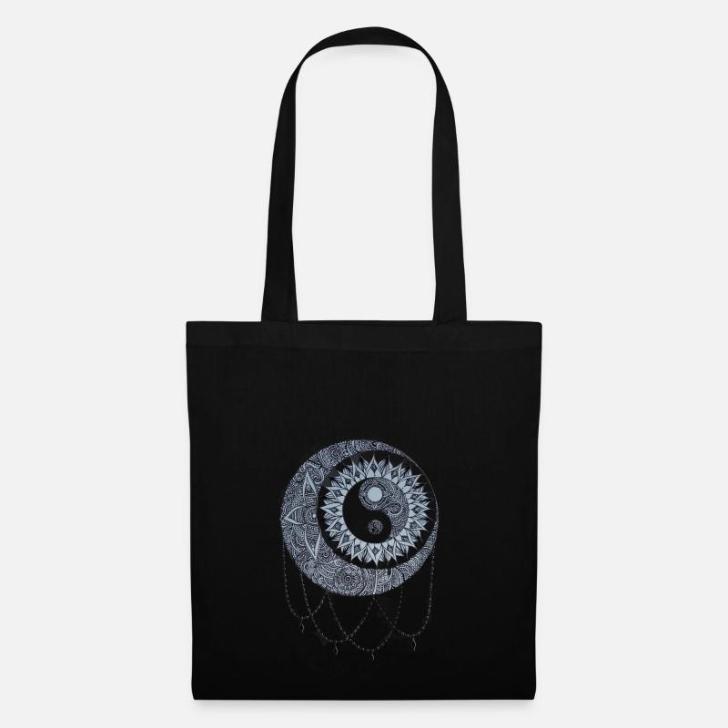 Moon and Sun Mandala - Tote Bag - black