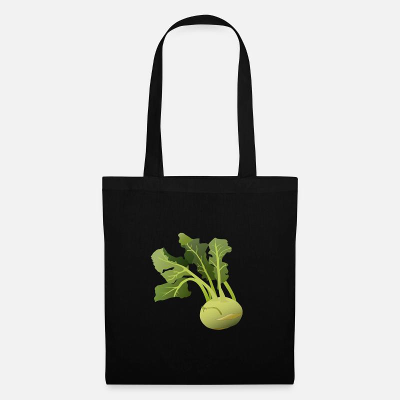 Kohlrabi - Stoffbeutel - Schwarz