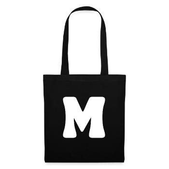 M - Stoffbeutel - Schwarz - Vorne