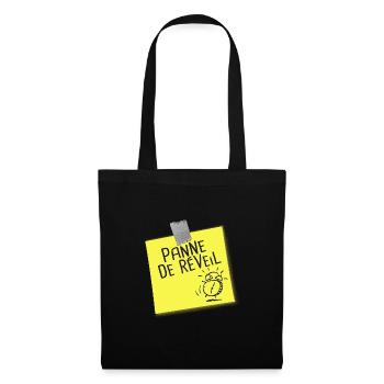 panne de réveil humour être en retard - Sac en tissu - noir - Devant