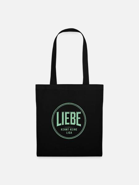 Liebe kennt keine Liga - Stoffbeutel - Schwarz
