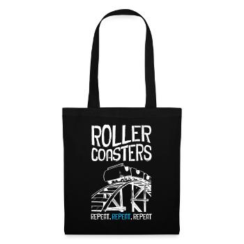 Roller Coaster Repeat - Stoffbeutel - Schwarz - Vorne