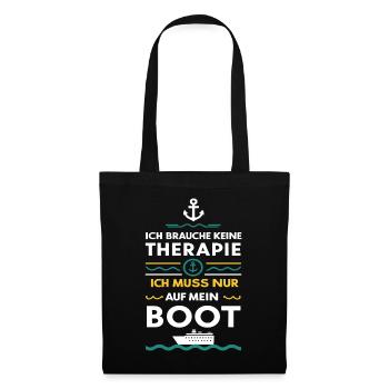 Ich Muss Nur Auf Mein Boot für einen - Stoffbeutel - Schwarz - Vorne