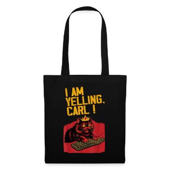 I scream, Carl! – Funny cat design - Tote Bag - black - Front
