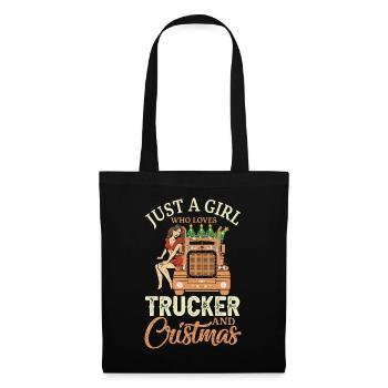 Just a girl who loves trucker and christmas - Sac en tissu - noir - Devant