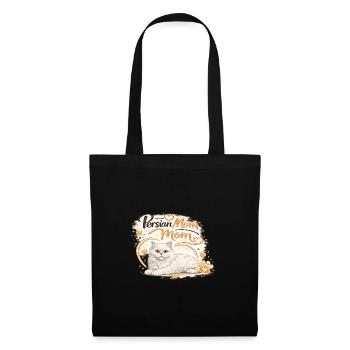 Persian Mom Cat Heart Design - Tote Bag - black - Front