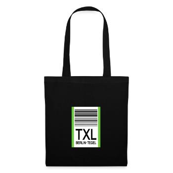 TXL Berlin-Tegel Aéroport de Never forget Bande à bagages - Sac en tissu - noir - Devant
