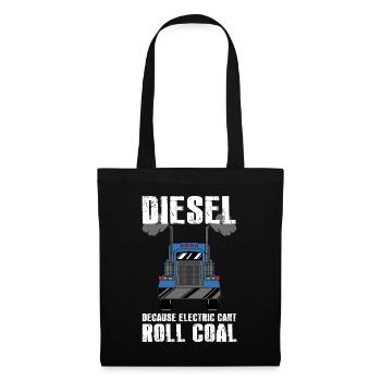Camion diesel vs conception électrique pour - Sac en tissu - noir - Devant