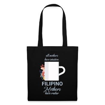 Filipino Mothers Coffee Design für stolze Pinoys - Stoffbeutel - Schwarz - Vorne