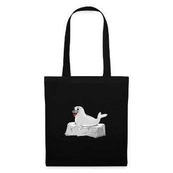 Phoque rieur sur le rocher - Sac en tissu - noir - Devant