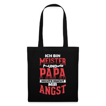Meister Geschenk Prüfung - Stoffbeutel - Schwarz - Vorne