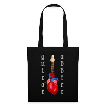 | accro aux guitares Guitare, Musique, École de musique - Sac en tissu - noir - Devant