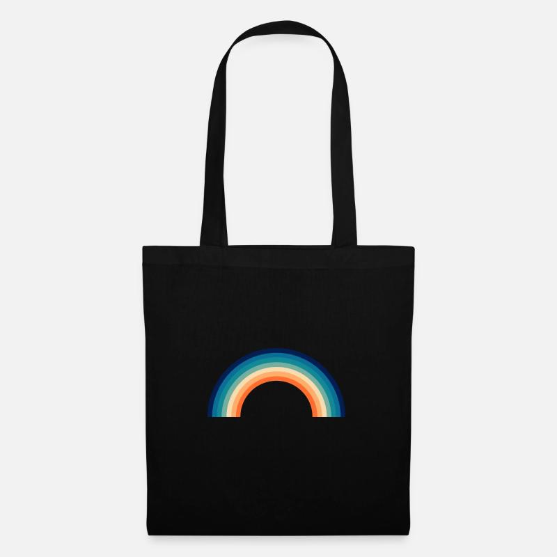 Regenbogen Kinder retro - Stoffbeutel - Schwarz