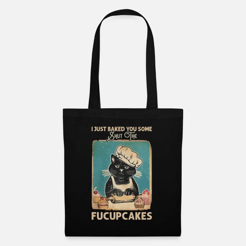 Funny Cat Saying graphic - Tote Bag - black