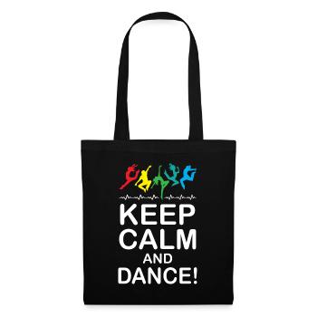 Keep Calm and Dance - Stoffbeutel - Schwarz - Vorne