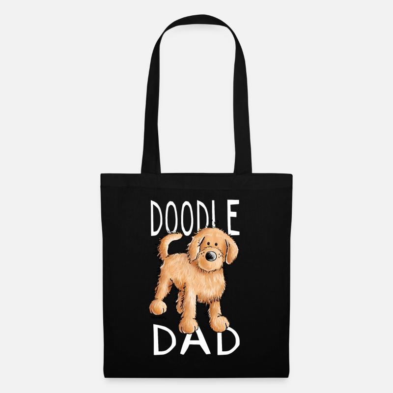 Doodle Dad - Herrchen - Hund - Golden Doodle - Stoffbeutel - Schwarz