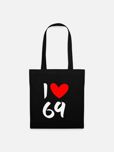 Ich liebe 69 - Stoffbeutel - Schwarz