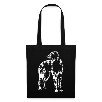 Scottish Deerhound "Black Edition" - Tote Bag - black - Front