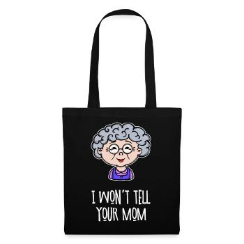 Grandmother Grandma Old Woman Glasses Funny Statement - Tote Bag - black - Front