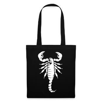 Symbole du scorpion Illustration Animaux Icône graphique - Sac en tissu - noir - Devant